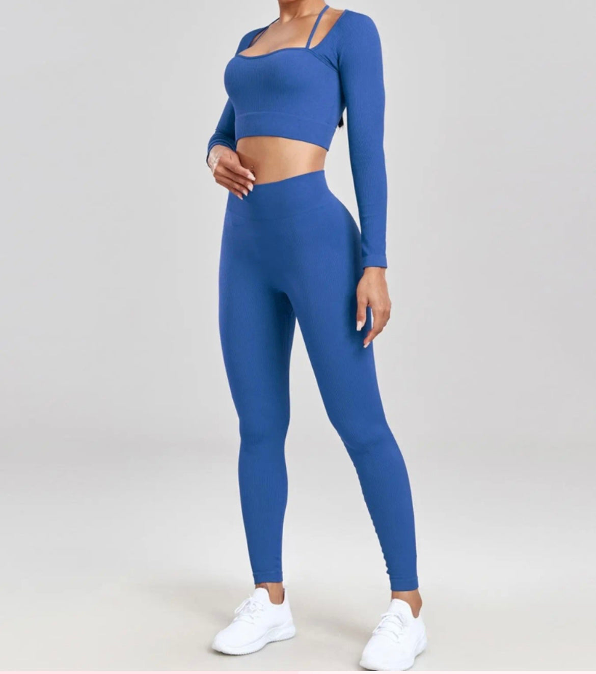 Blue sports wear 2 pcs set