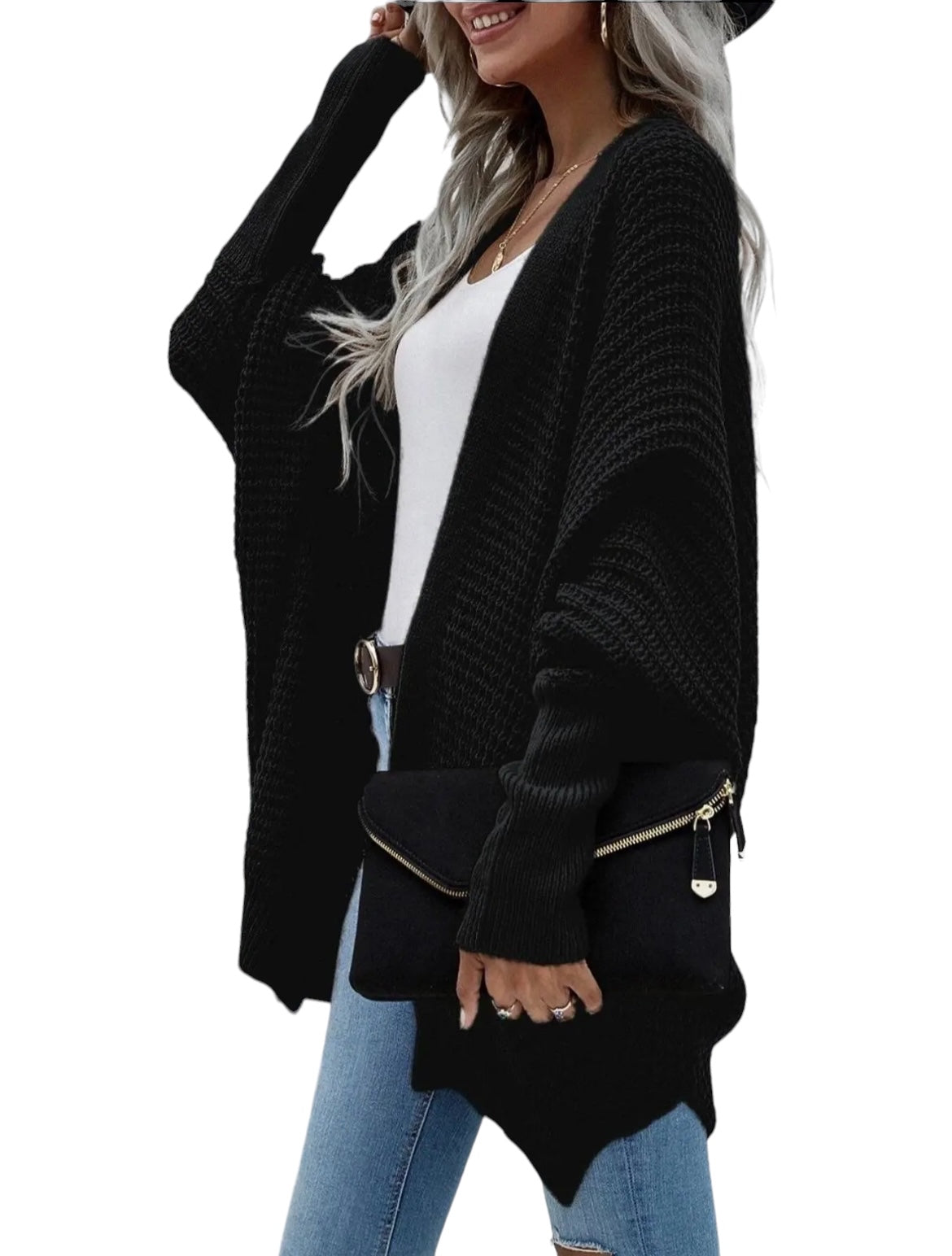 Black cardigan