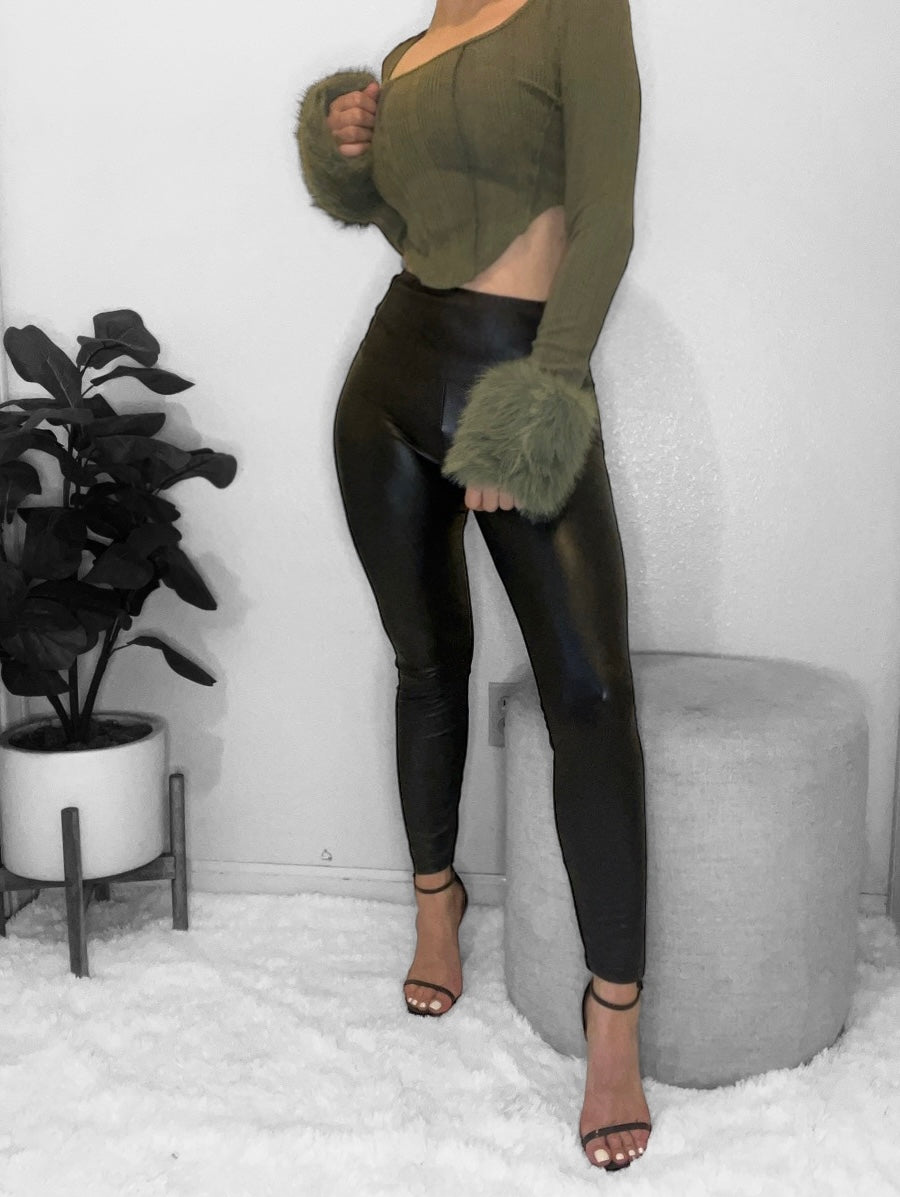 Olive green blouse