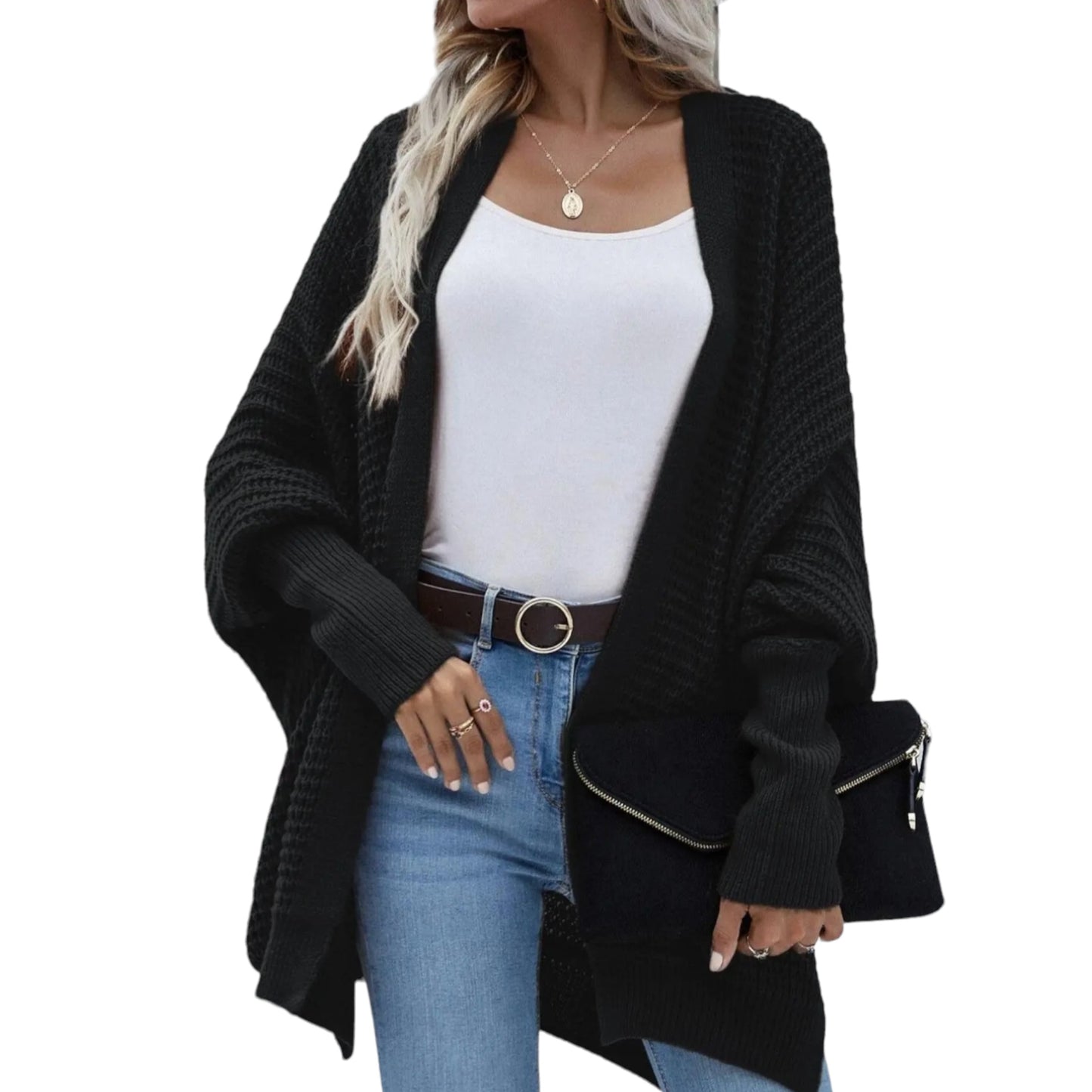 Black cardigan