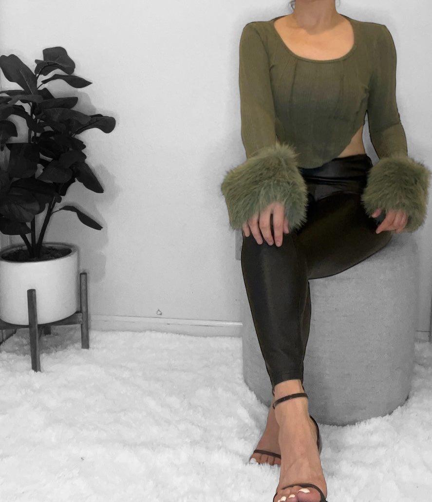 Olive green blouse