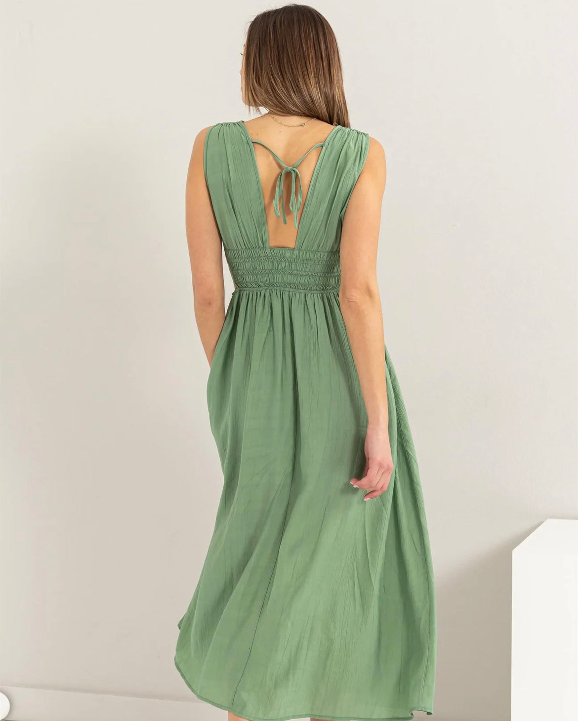 Olive Breeze maxidress