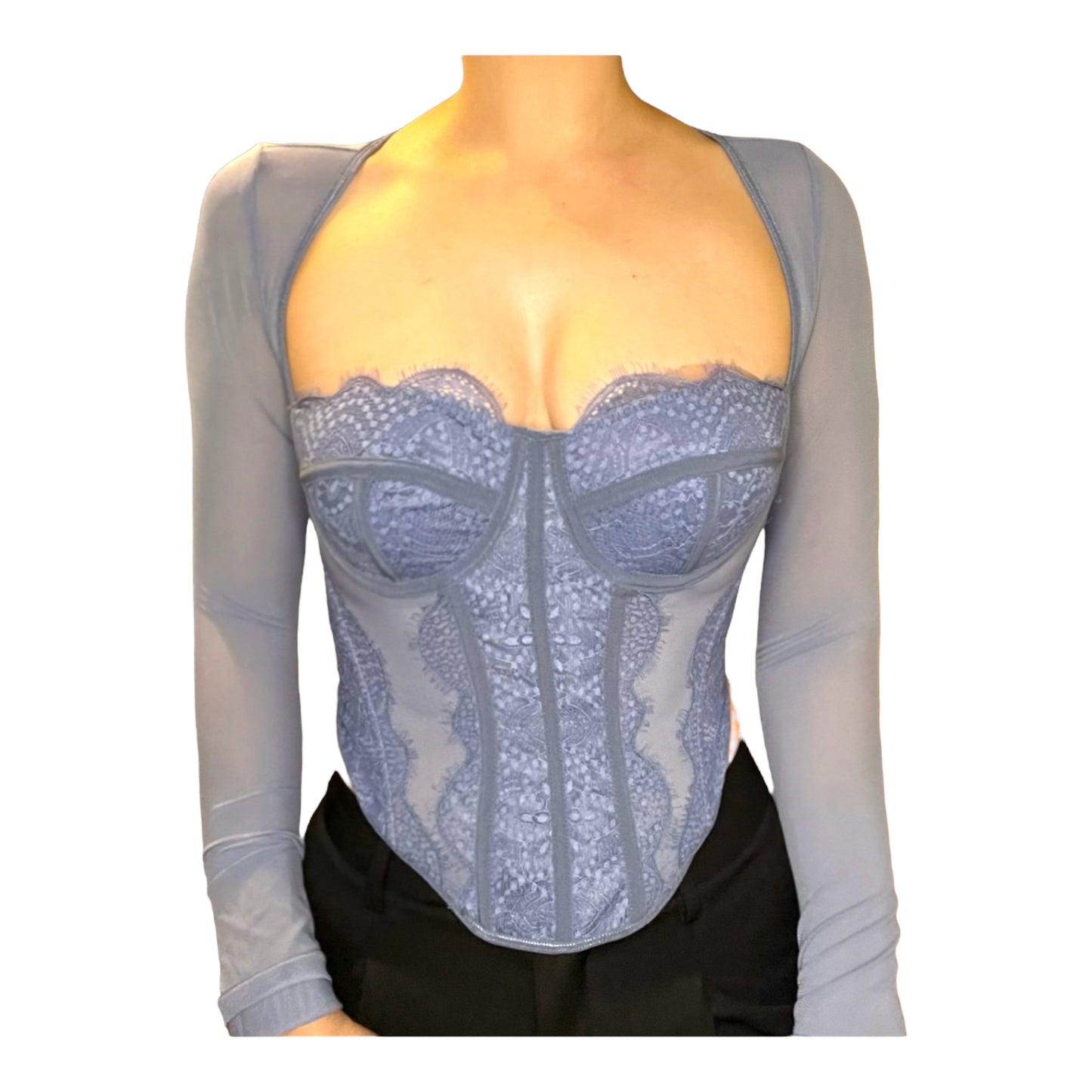 Saint blue Lace top