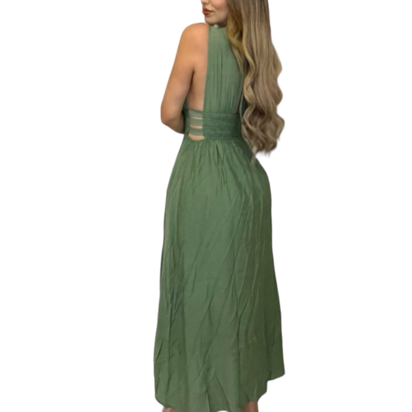 Olive Breeze maxidress