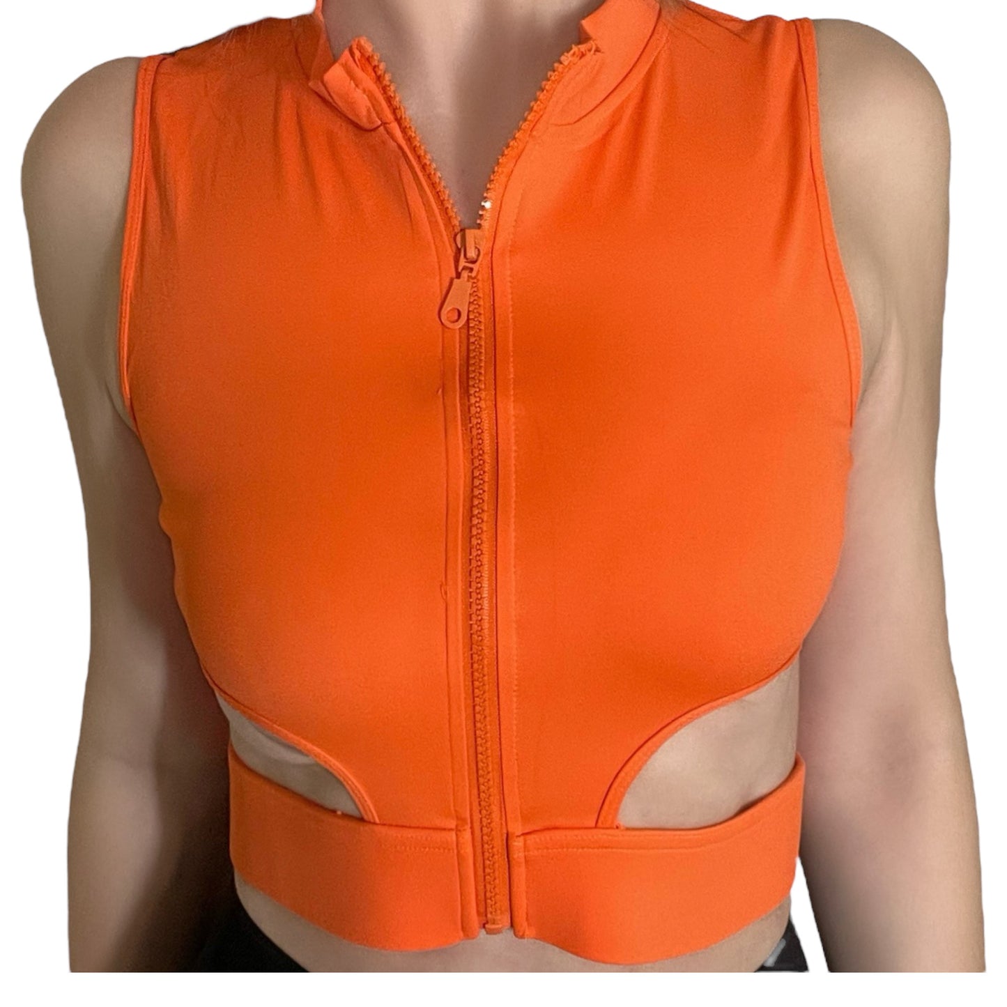 Orange fitness top