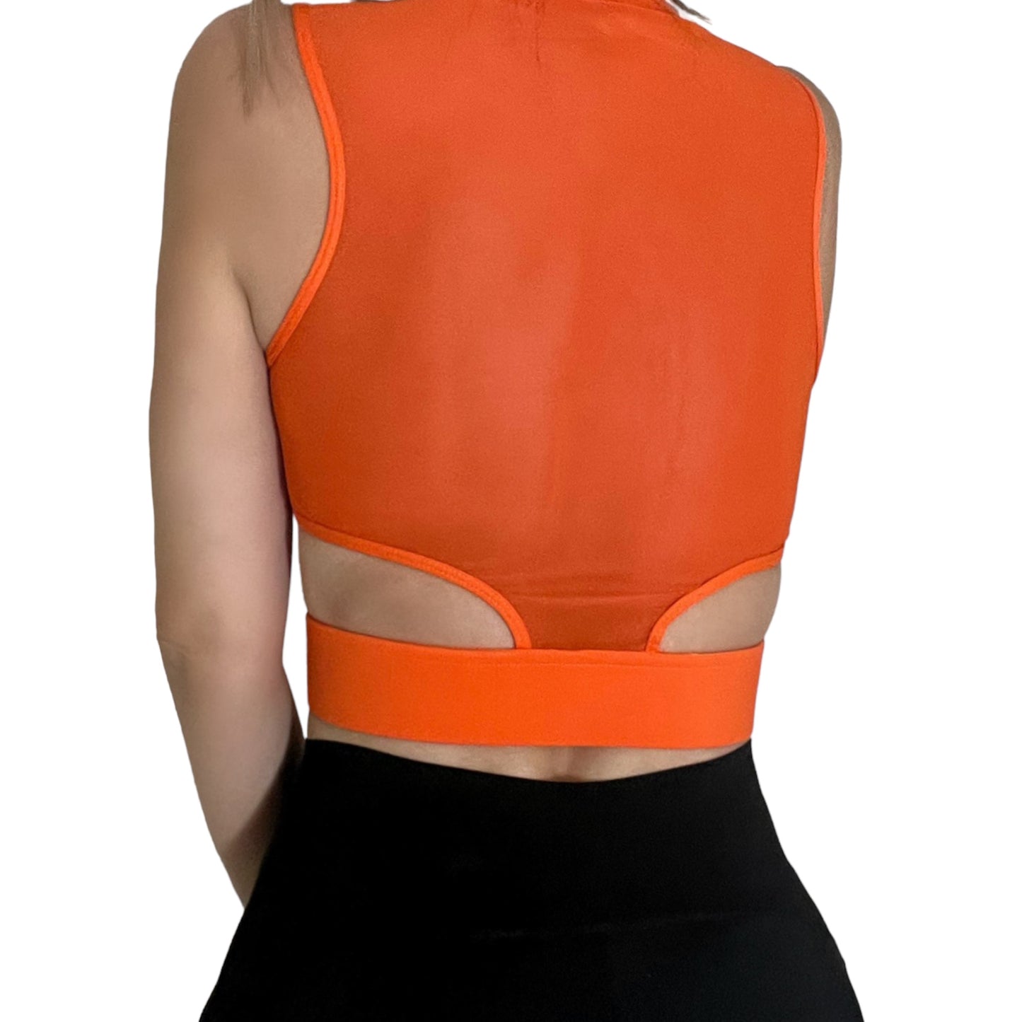 Orange fitness top