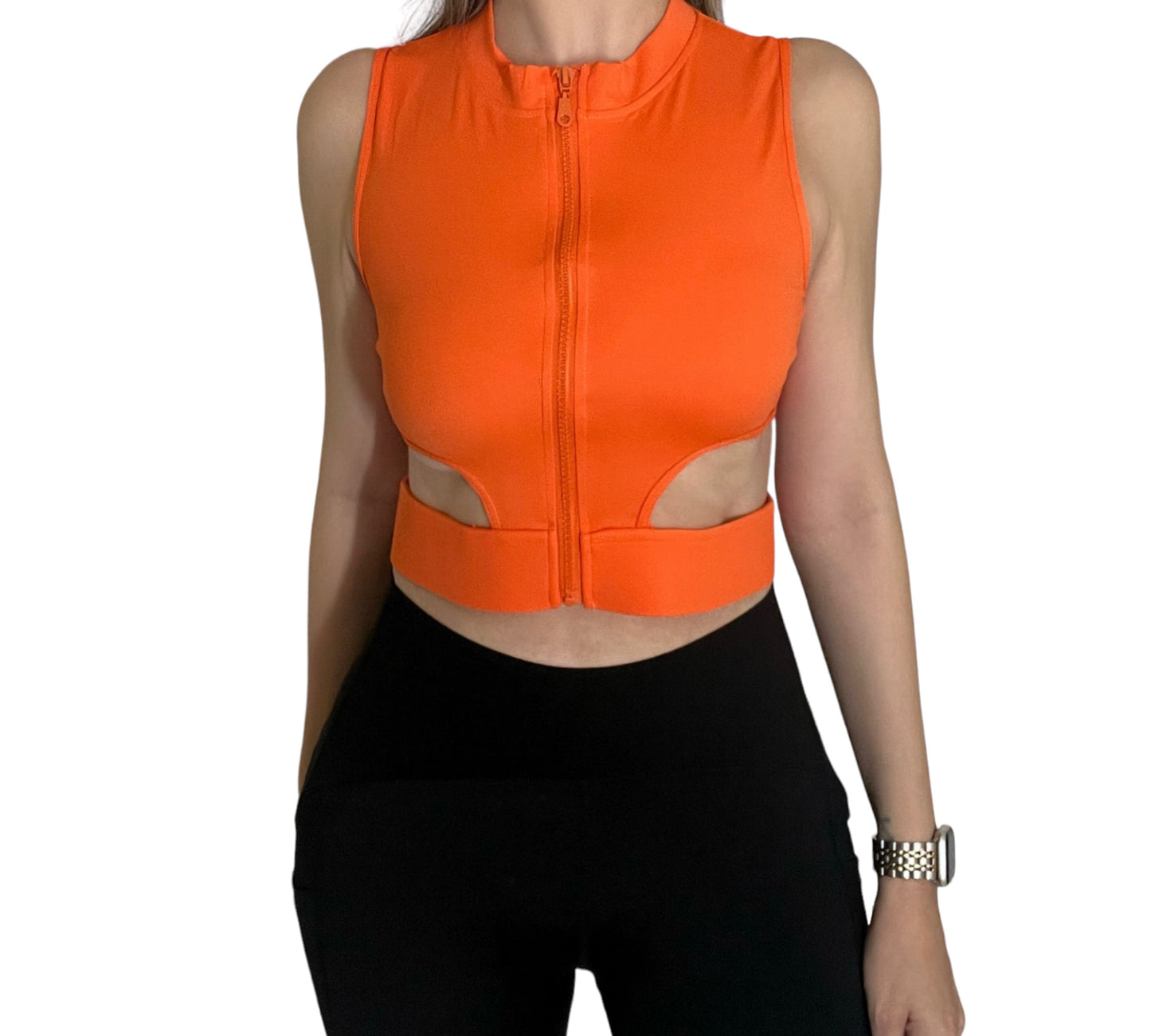 Orange fitness top