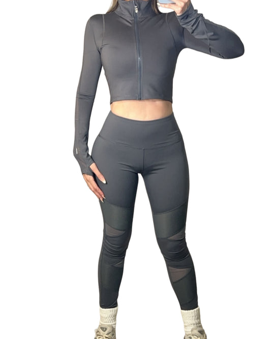 Dark gray yoga set