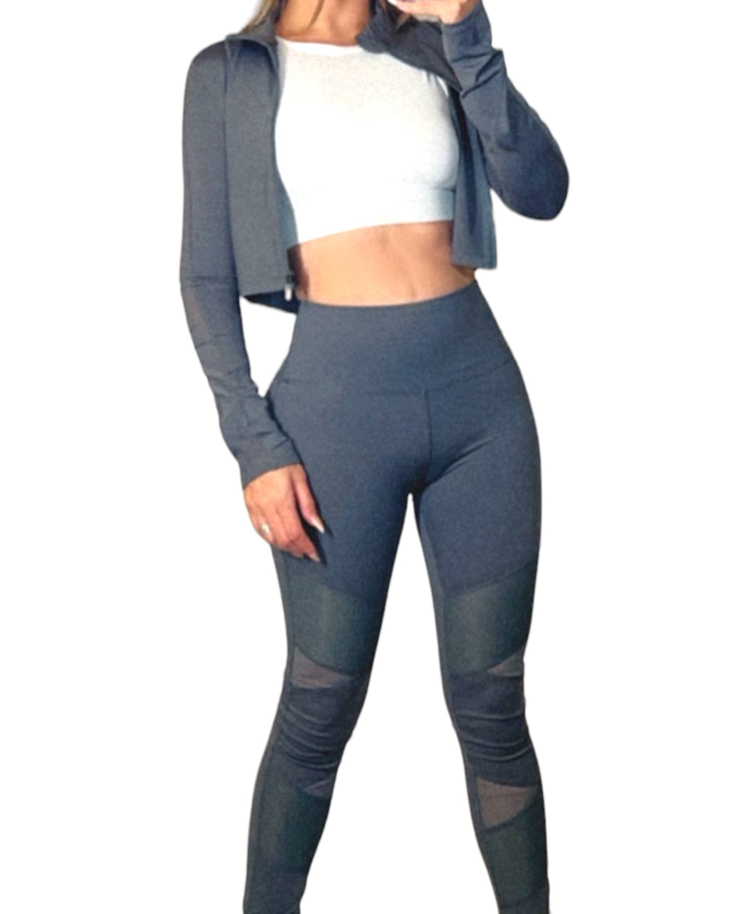 Dark gray yoga set