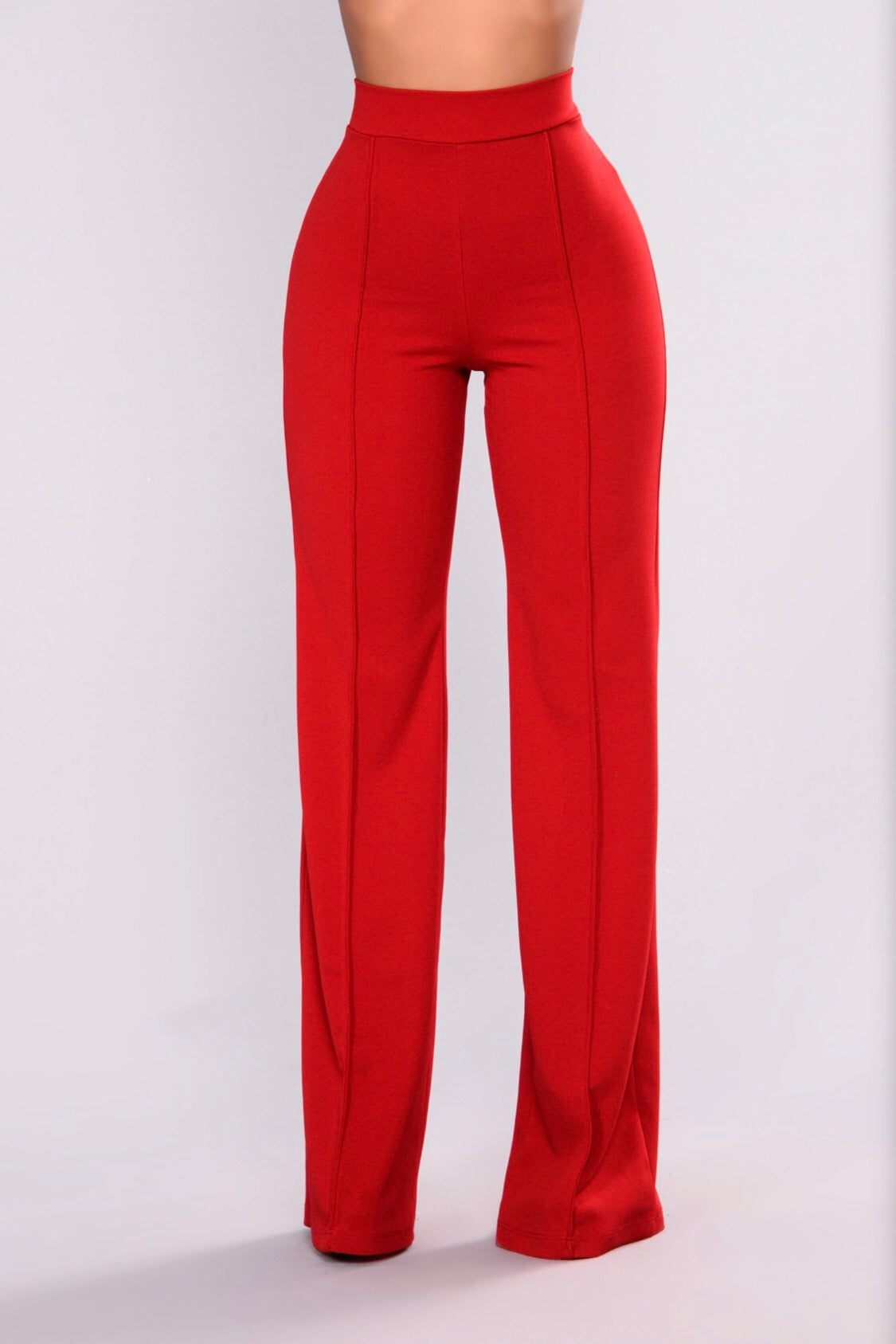 Red High waisted pants