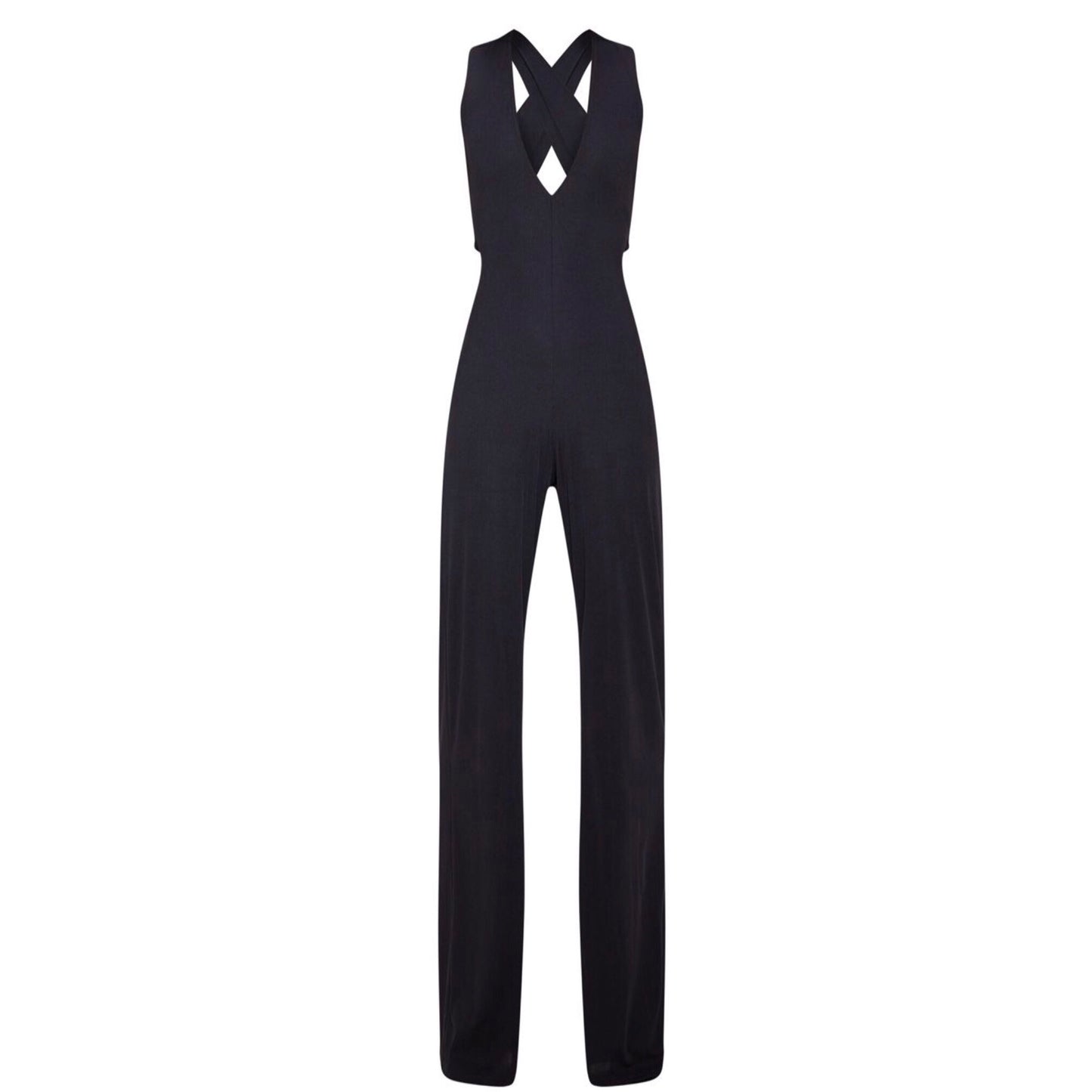 Black cross back jumpsuit