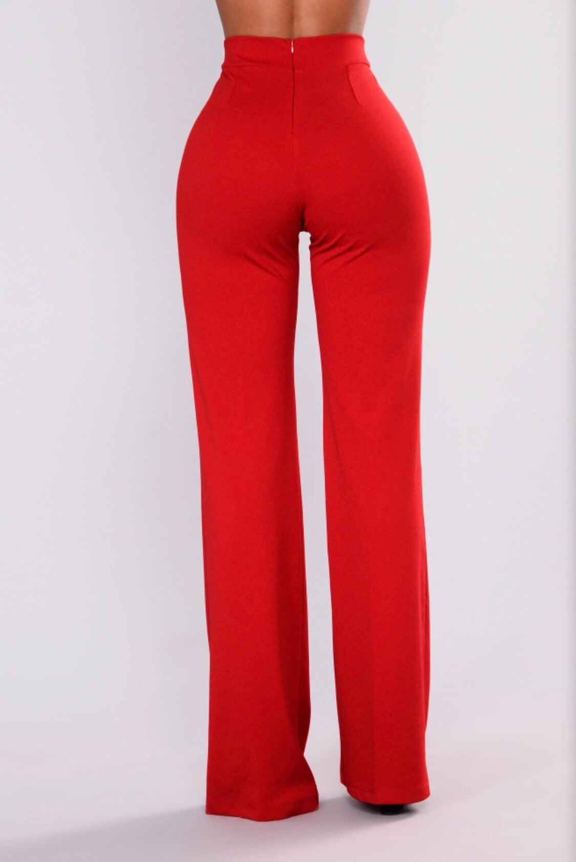 Red High waisted pants