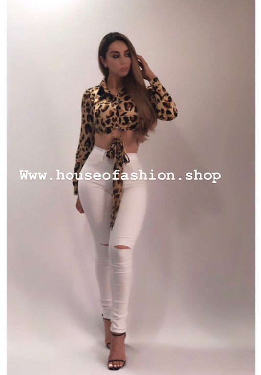 Leopard print top