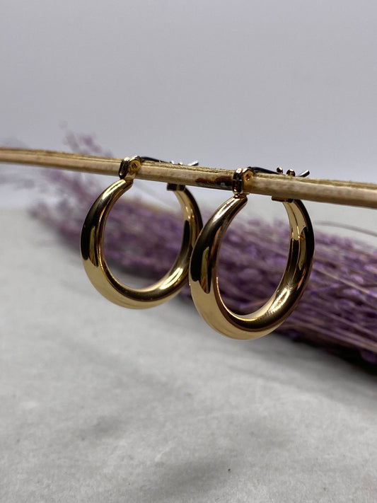 Gold hoop earrings