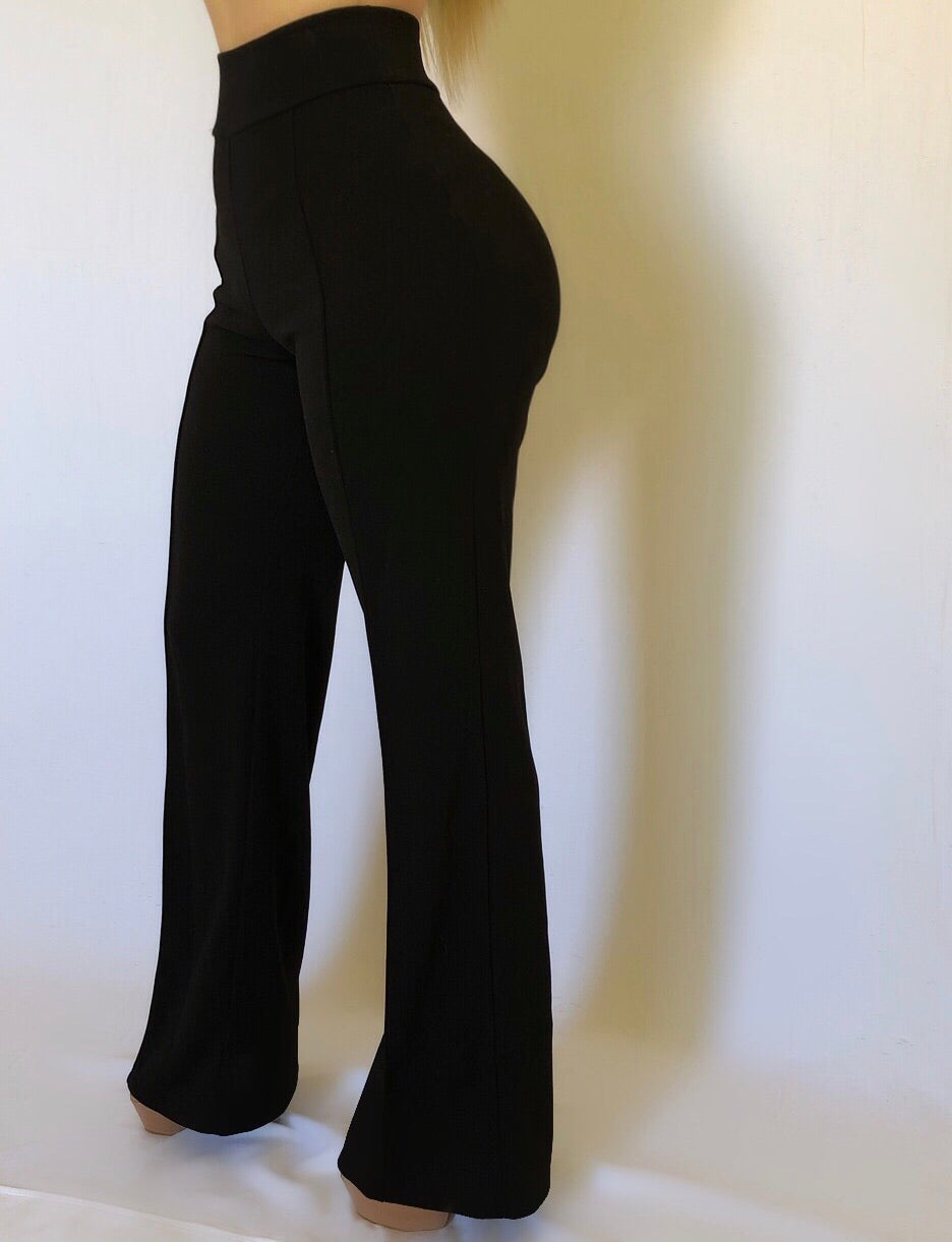 High waisted black pants